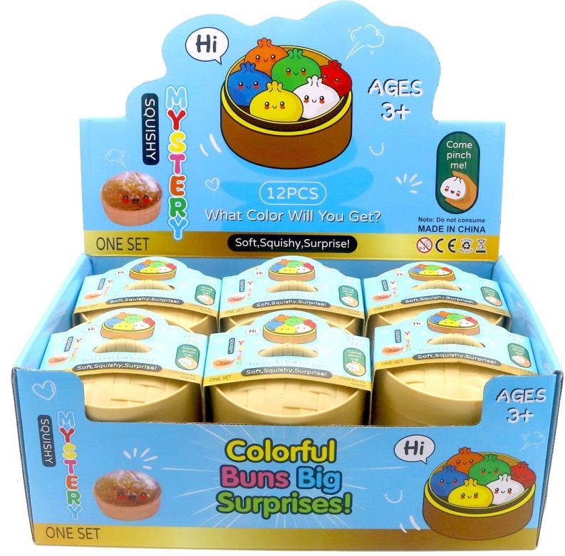 fidget Squishy Dumpling 9.5x5cm glitter