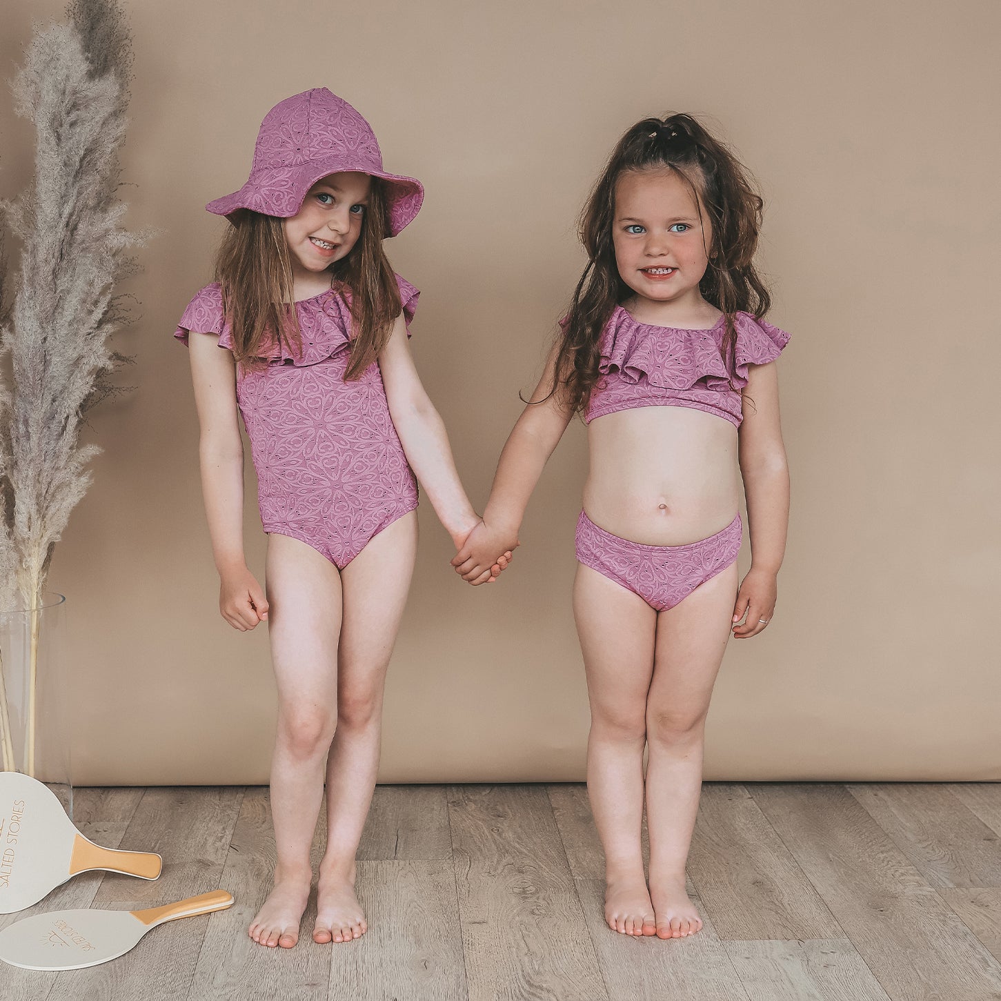 Salted Stories Broderie | Bikini lila 98/104