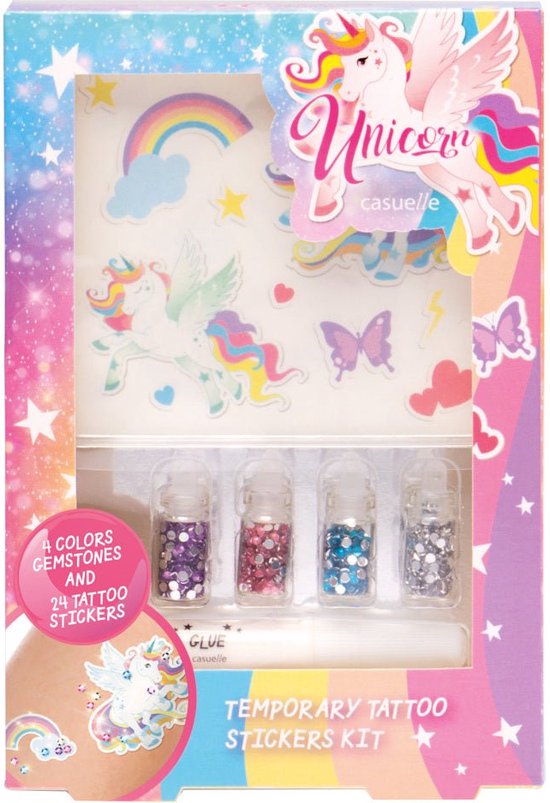 Casuelle Unicorn Tijdelijke Tatoo Giftset