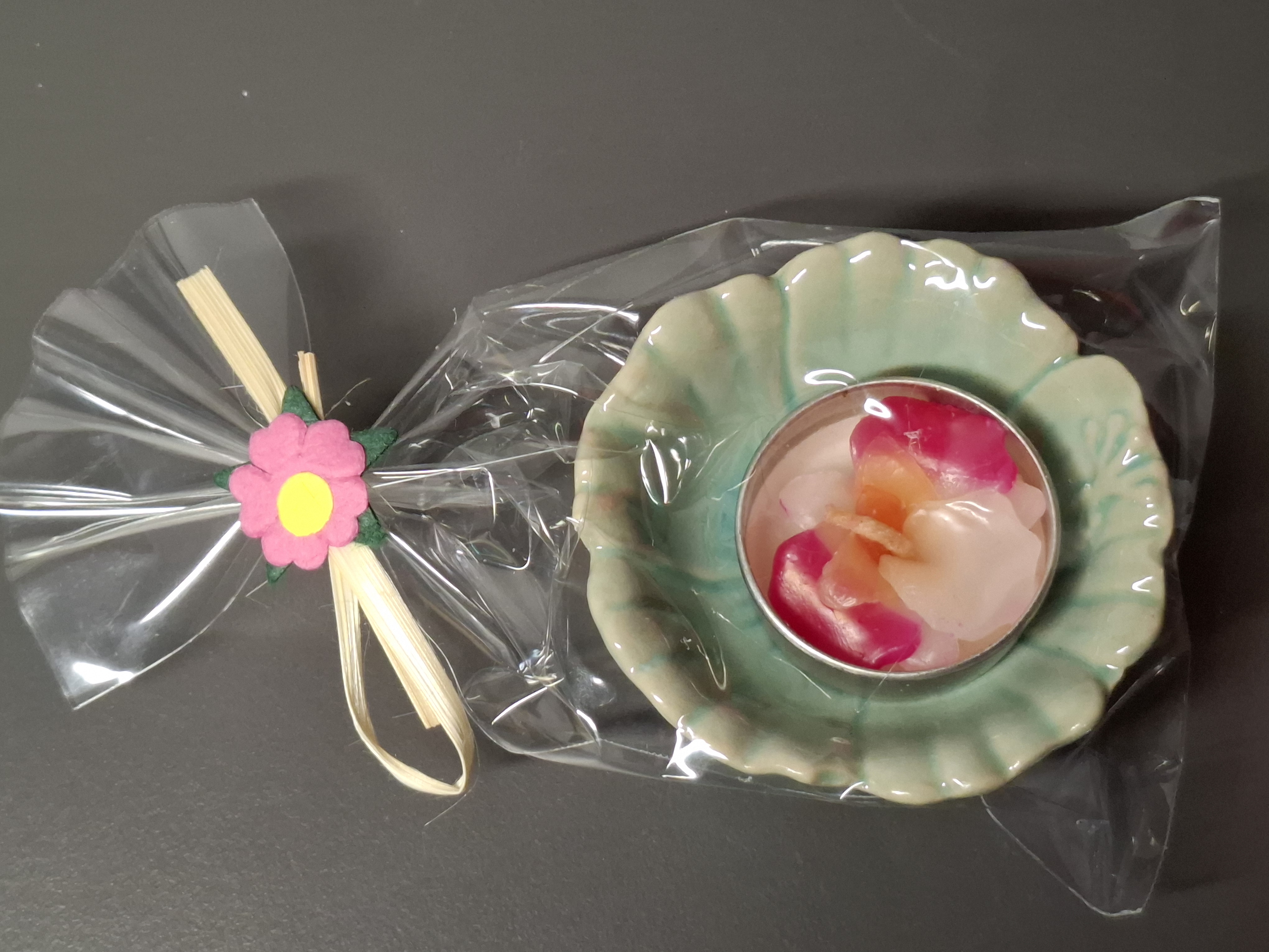 Theelichtje in schaaltje