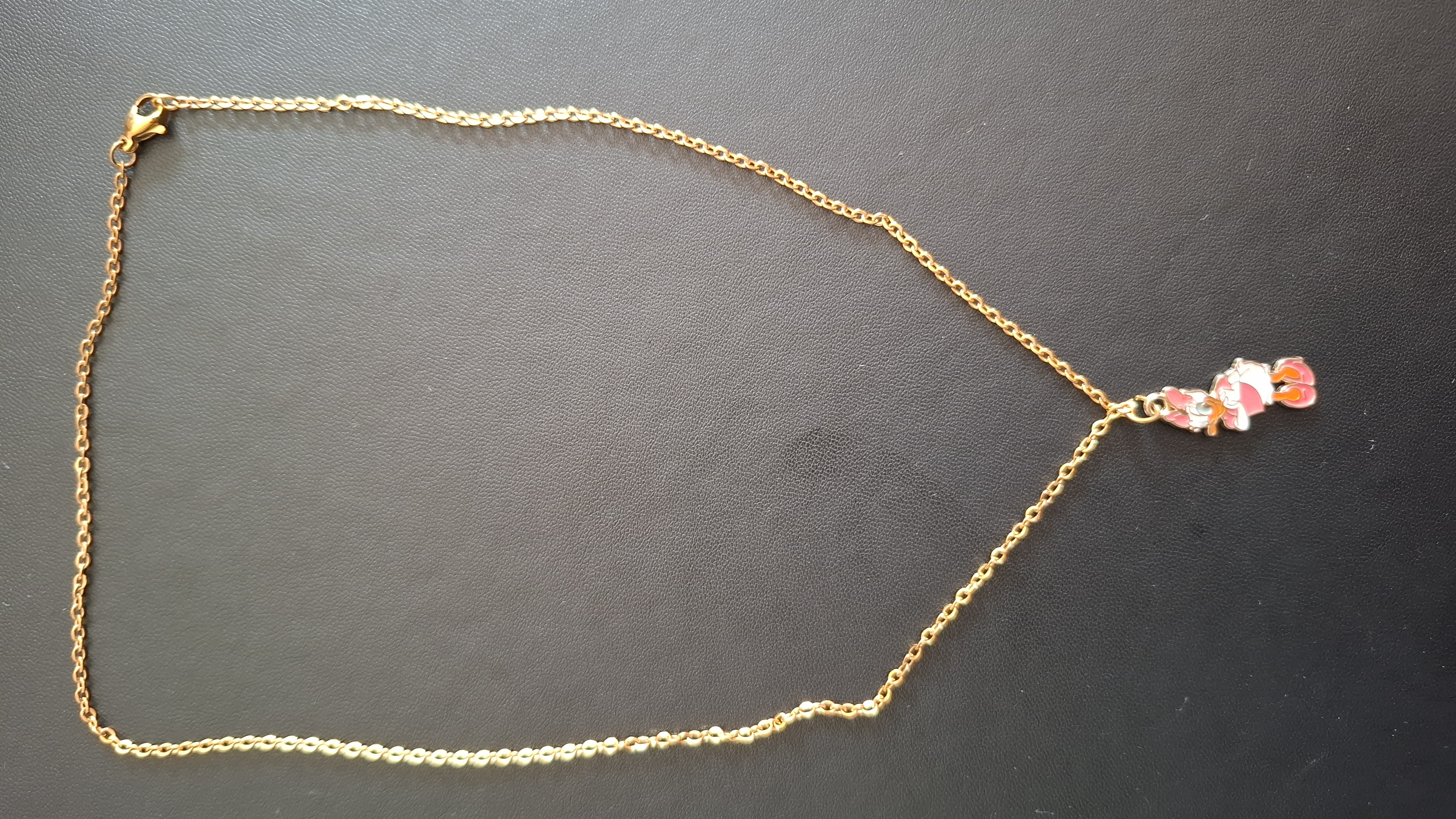 ketting in gouden kleur met Katrien Duck