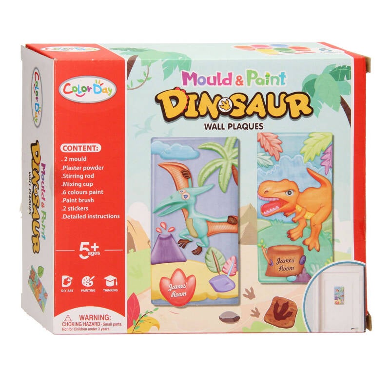 Gips gieten & schilderen dino magneten