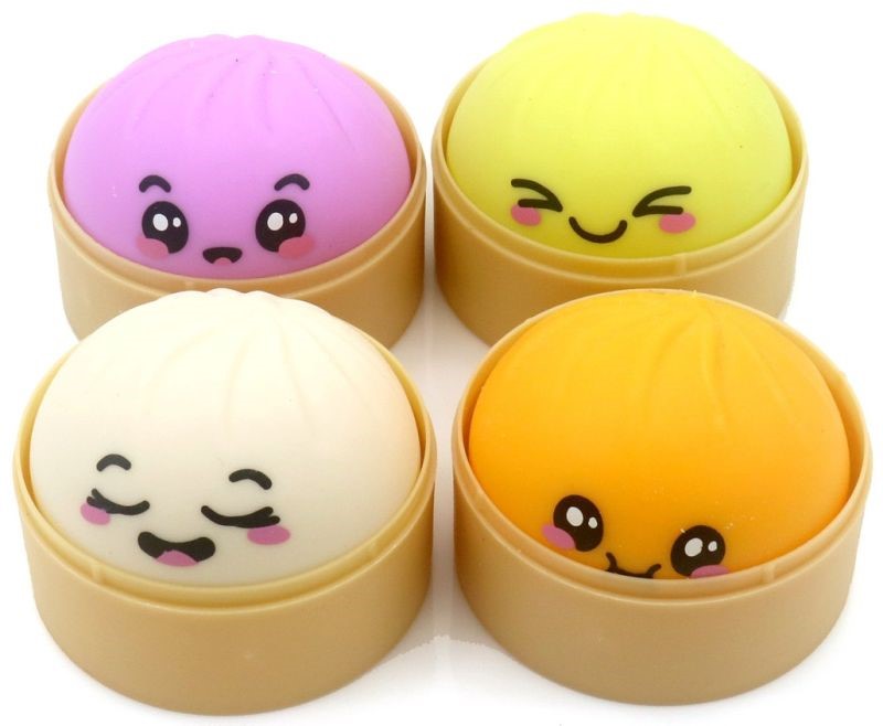 fidget Squishy Dumpling multi color 5.5 cm x 3 cm mystery