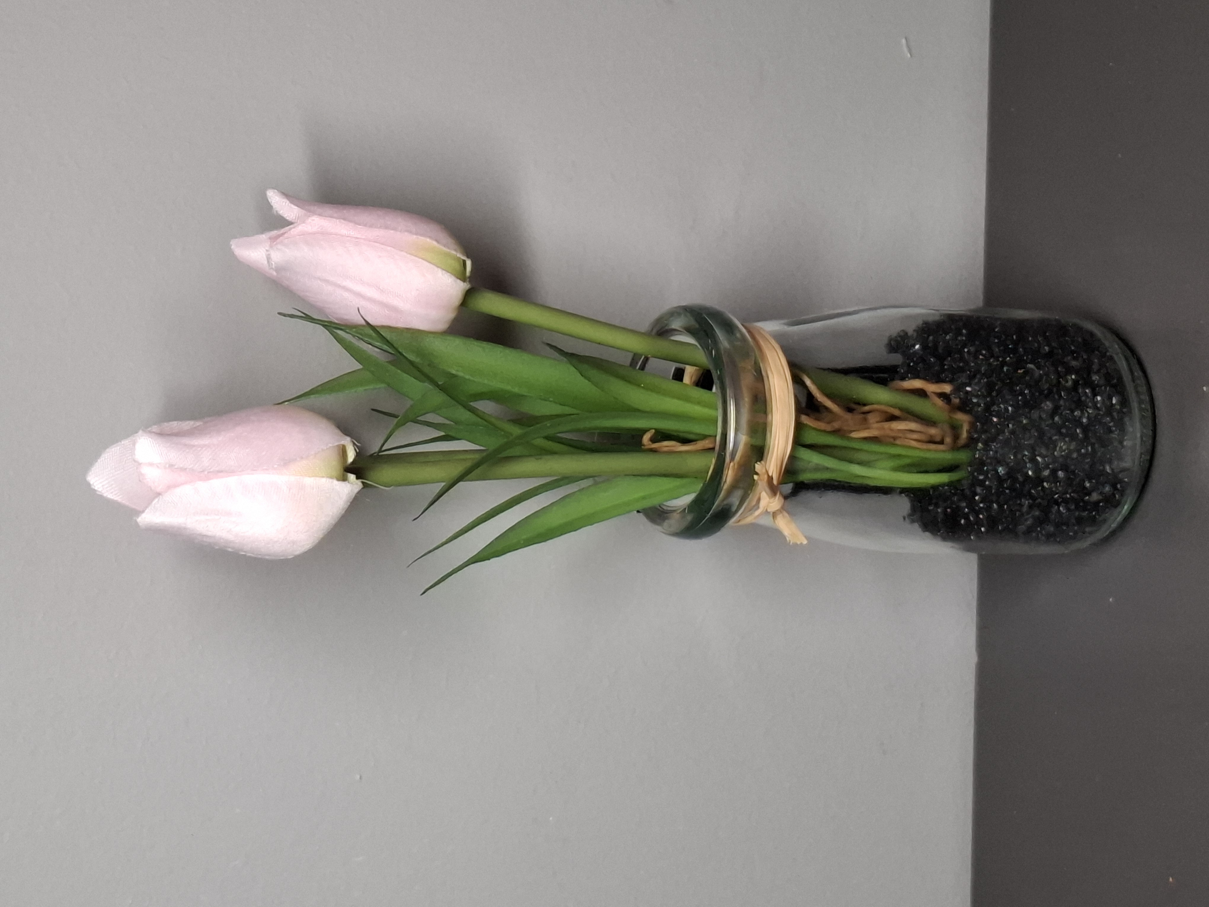 Countryfield Kunsttulpjes in glazen potje