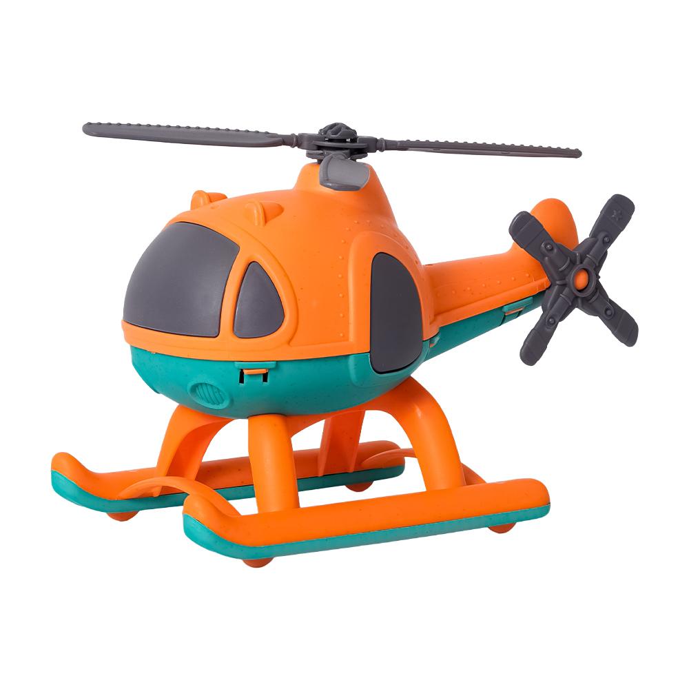 BIOplastic Helikopter - 22 cm oranje/blauw