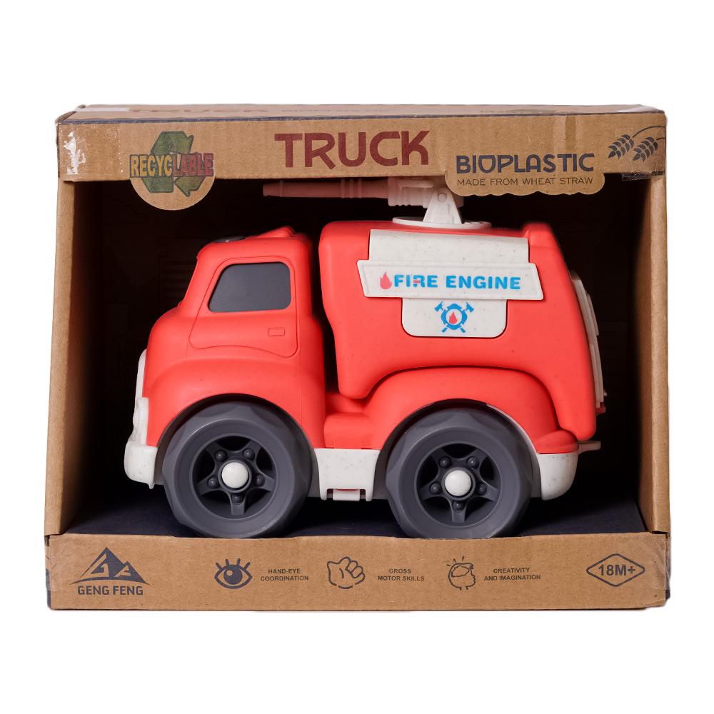 BIOplastic Brandweerwagen - Cartoonversie - 18 cm
