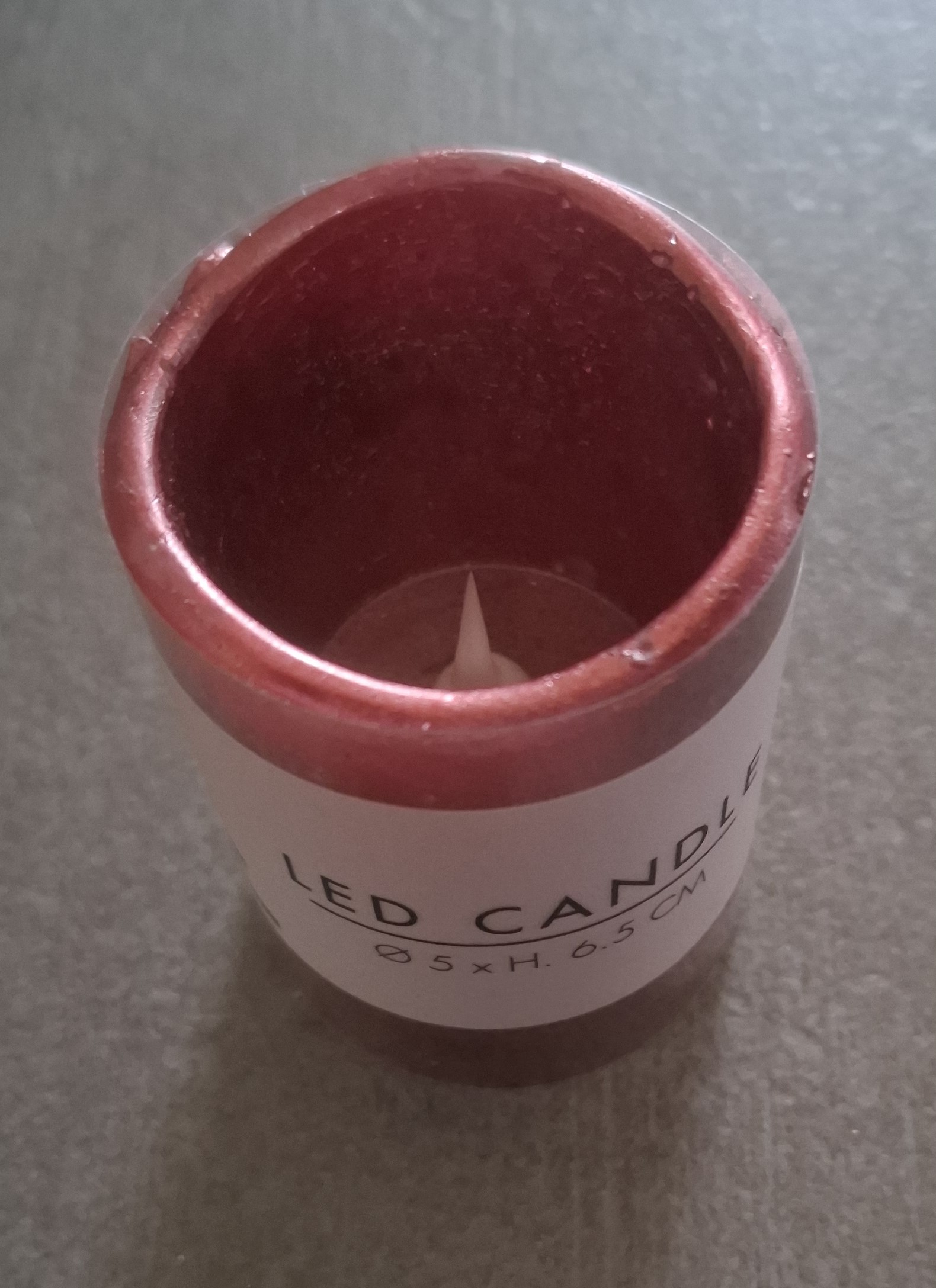 LEDKAARS MET TIMER 50X65MM ROOD