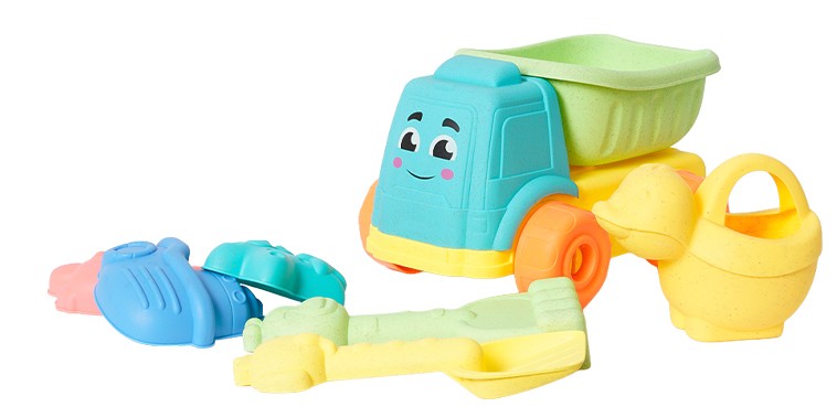 BIOplastic Strandset Kiepwagen 7-delig ( blauw )
