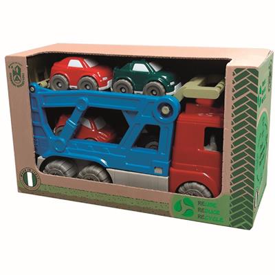 Transporter Gerecycled Plastic Met 4 Auto's