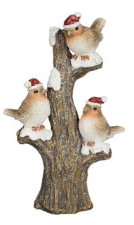 Decoratie vogel bruin staand