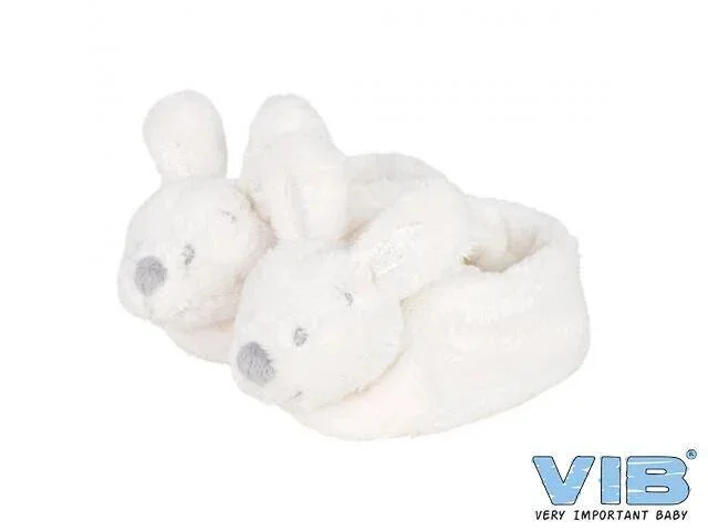 V.i.b. pluche konijnenslofjes — wit