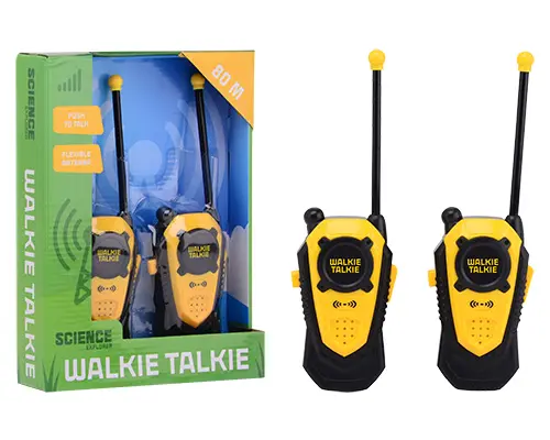Science Explorer walkie talkie bereik +/- 80 mtr.