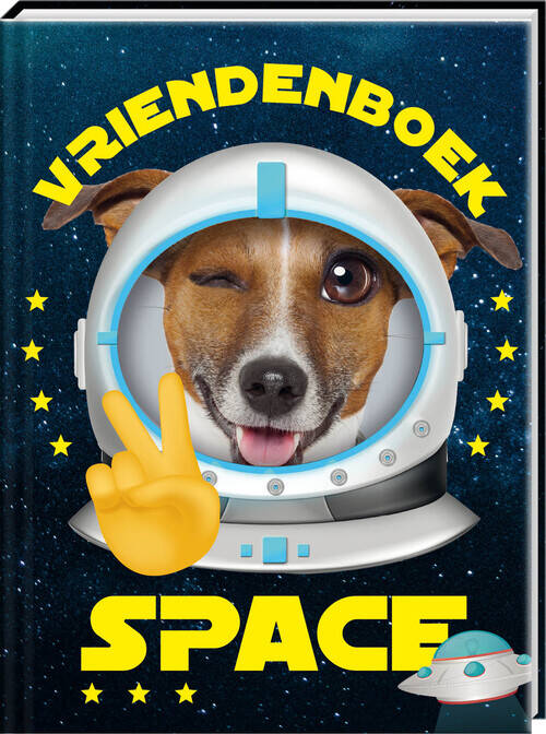 Vriendenboek - space dog