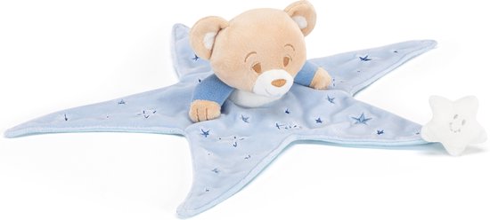 Trudi Knuffeldoekje Beer Doudou -  Bruin Blauw - 37x10x32 cm maat S