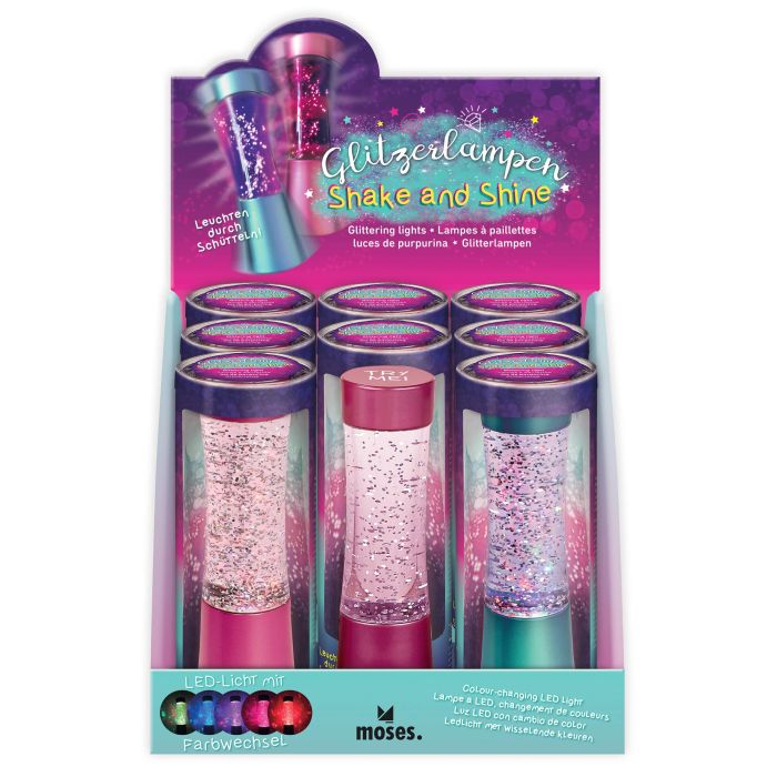 Glitter LED lamp Shake and Shine 15 cm