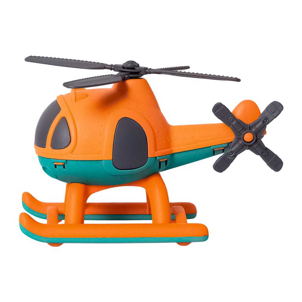 BIOplastic Helikopter - 22 cm oranje/blauw