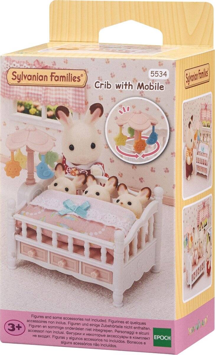 Sylvanian families 5534 bed voor drieling met mobiel