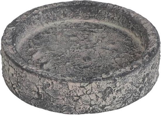 Stenen schaaltje 8 cm grijs