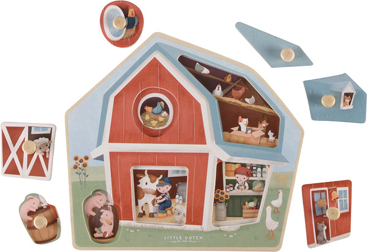 Little Dutch Houten puzzel Little Farm LD7158