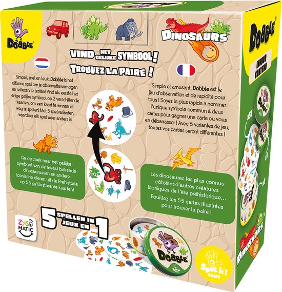 Dobble Dinosaurs – Nederlands/Frans