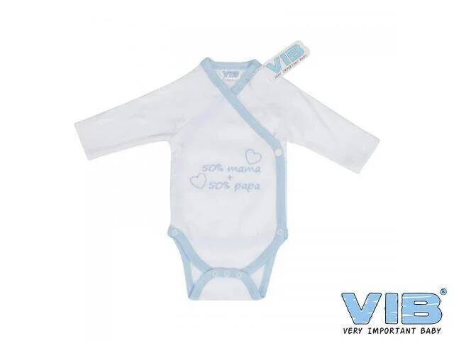 V.i.b. romper 50% mama + 50% papa — blauw