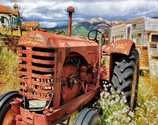 Diamond Painting Pakket - Tractor - 50x40 cm