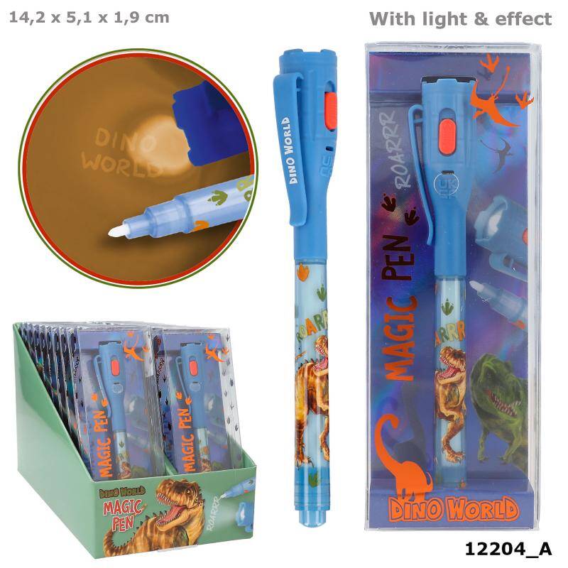 12204 Dino world geheime pen met led