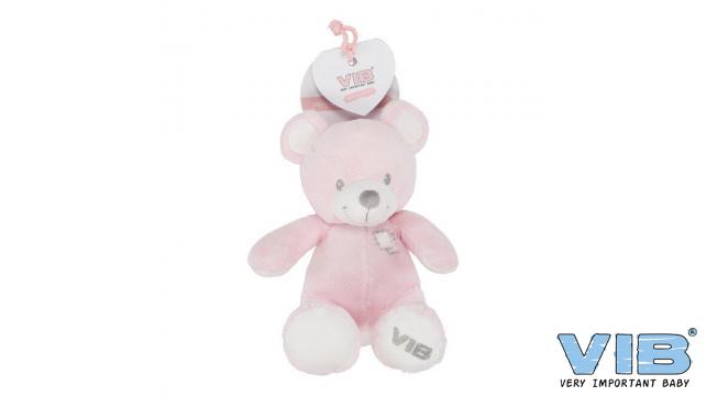 Pluche Beer Zittend 35cm ROZE