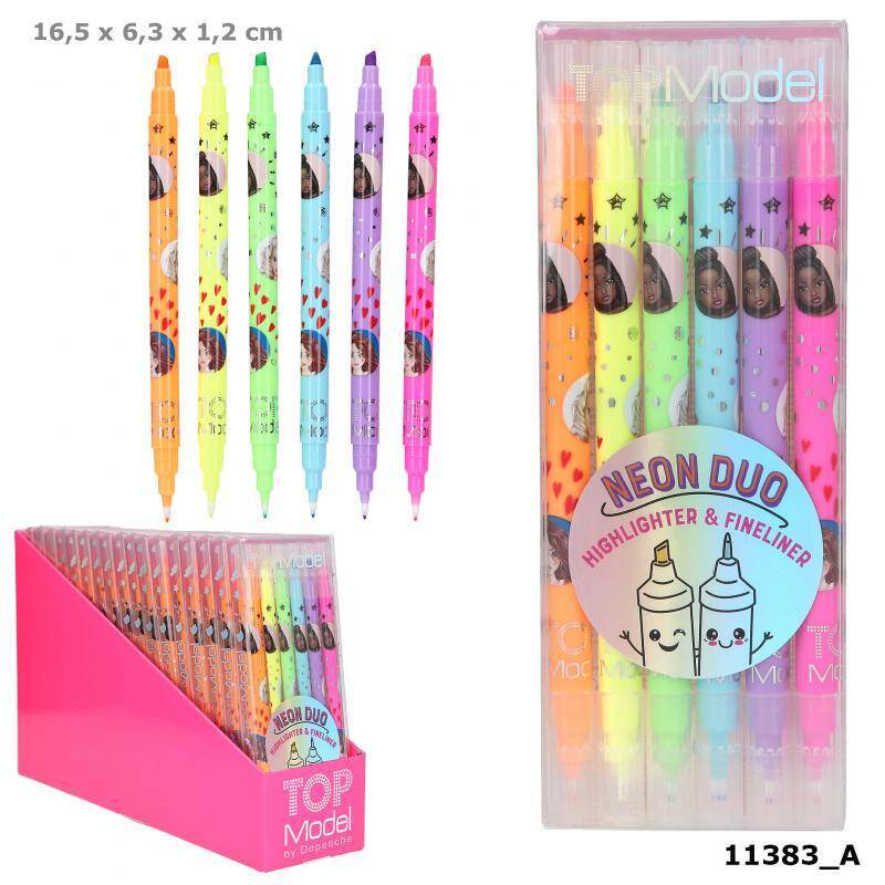 11383 Topmodel neon duo highlighter & fineliner