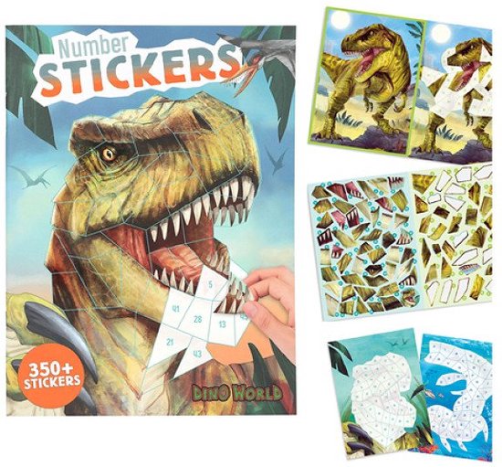 Dino World Nummer Stickers Stickerboek 13243