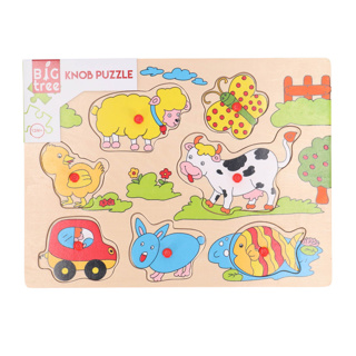 Knopjespuzzel dieren hout 30 X 22 cm 