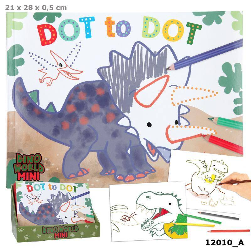 12010 Dino world stip naar stip kleurboek mini dino