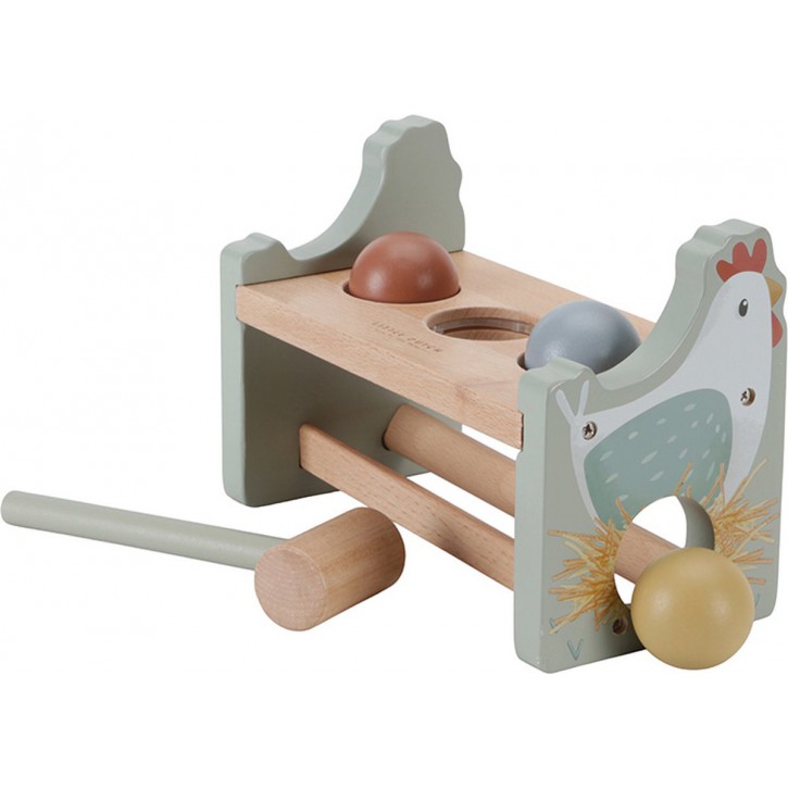 Little Dutch Hamerbankje met ballen Little Farm LD7146