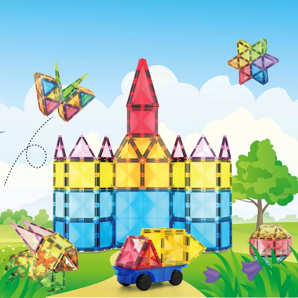 PicassoTiles Diamond Series magnetisch speelgoed set 63 delig