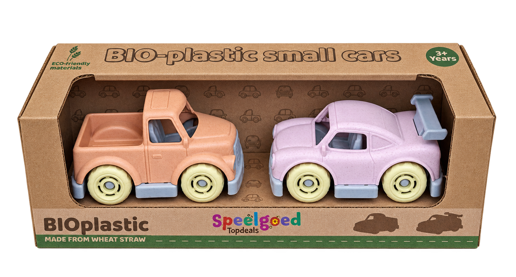 BIOplastic Vintage Autoset Pastel Roze 2-delig
