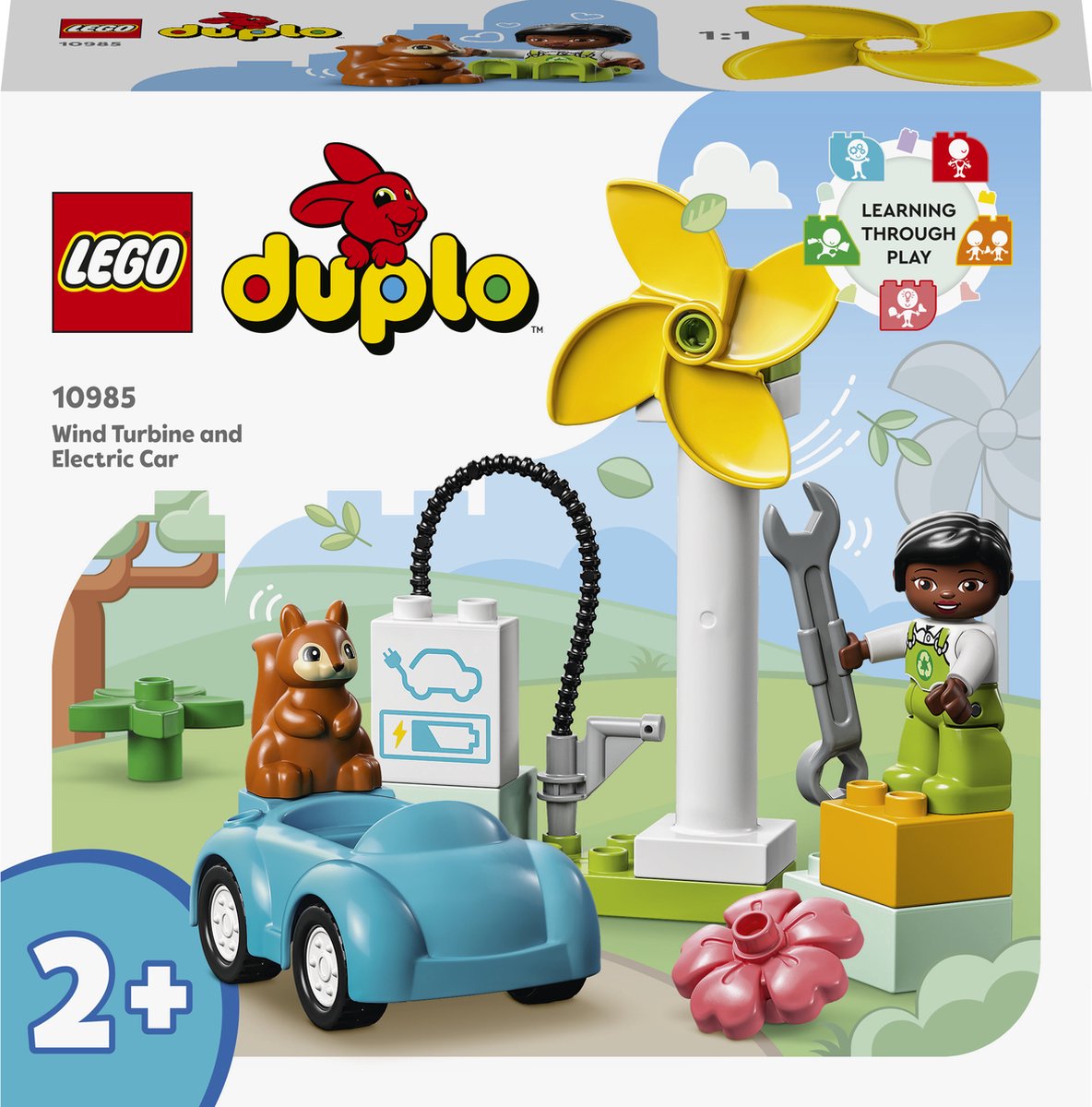 LEGO DUPLO Stad Windmolen en Elektrische Auto Set - 10985