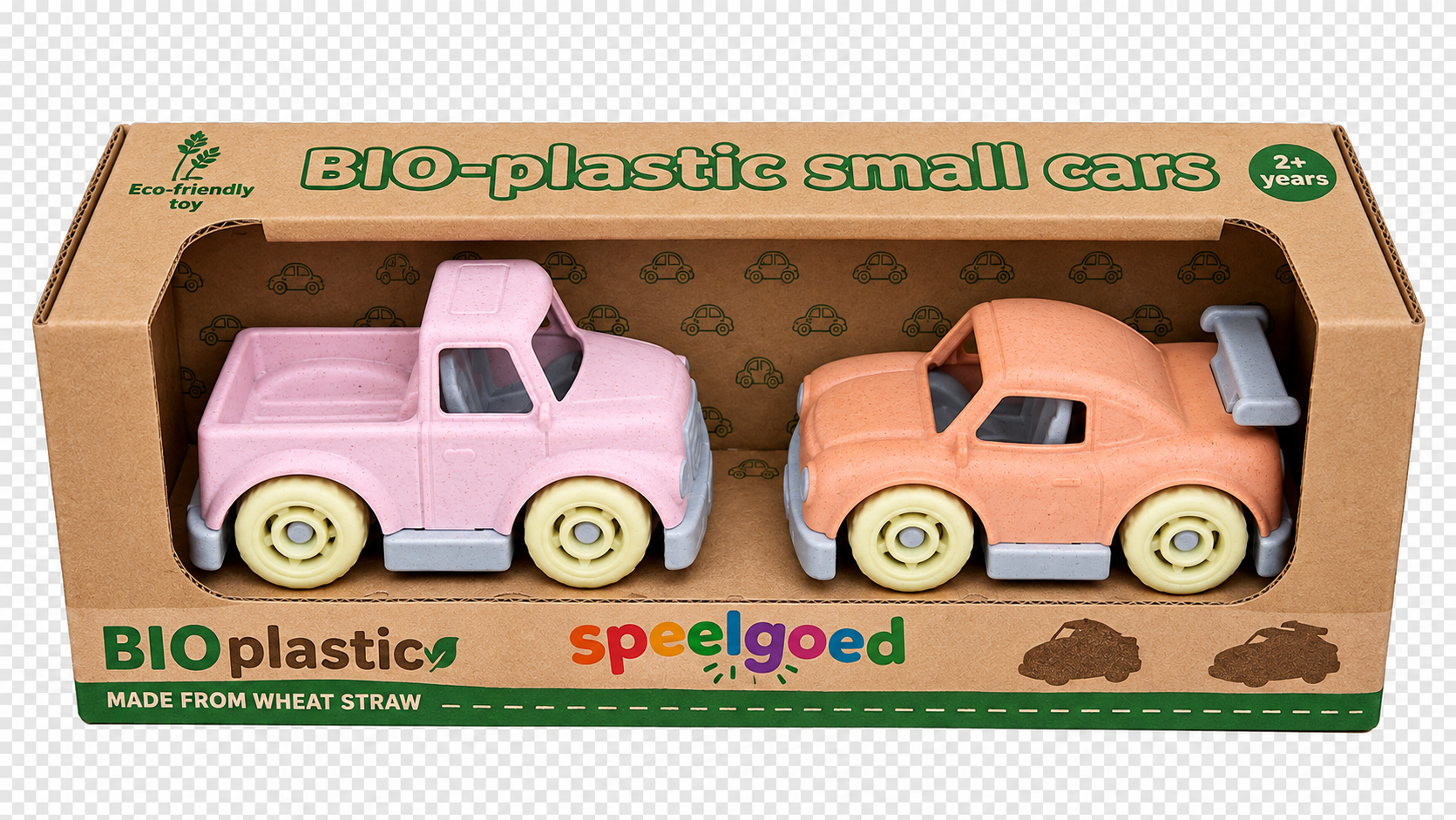 BIOplastic Vintage Autoset Pastel Roze 2-delig