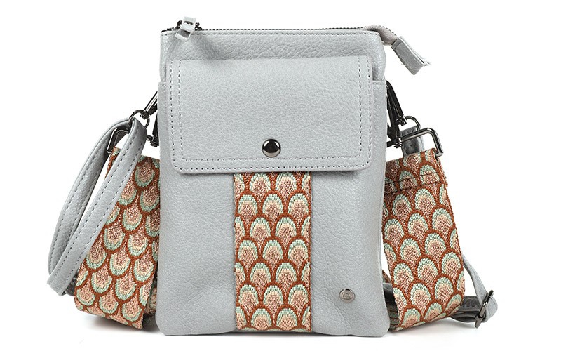 Blauw telefoon- en schoudertasje Mason