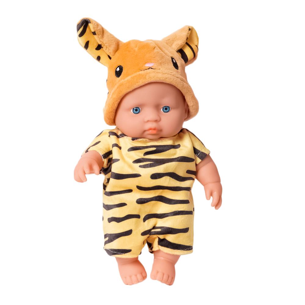 Babypop in tijger pakje - 20 cm
