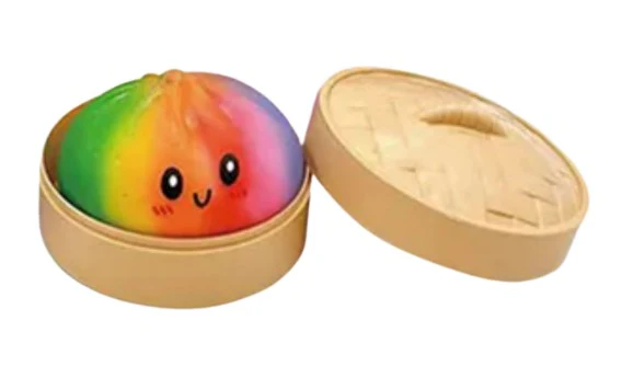 fidget Squishy Dumpling multi color 8.5 cm rainbow