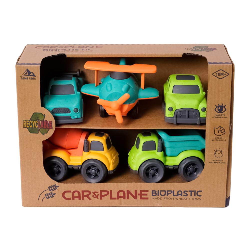 BIOplastic Auto en Vliegset 5-delig 3 - 10,5 cm