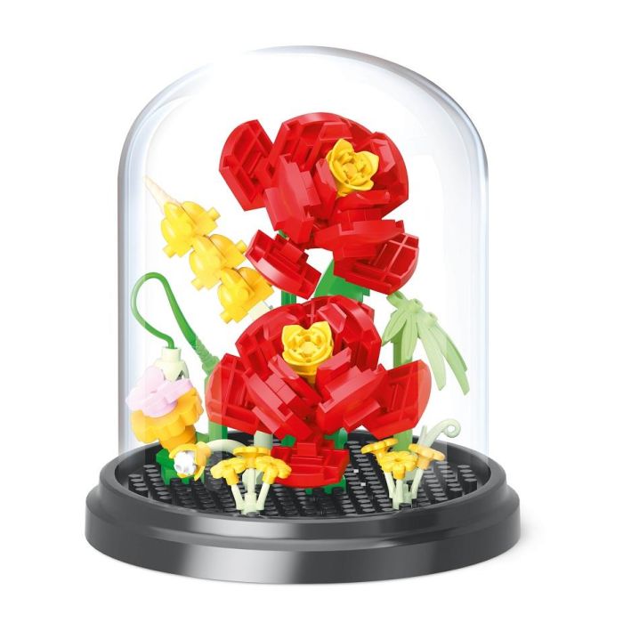 Brick garden bloem 11 cm met stolp