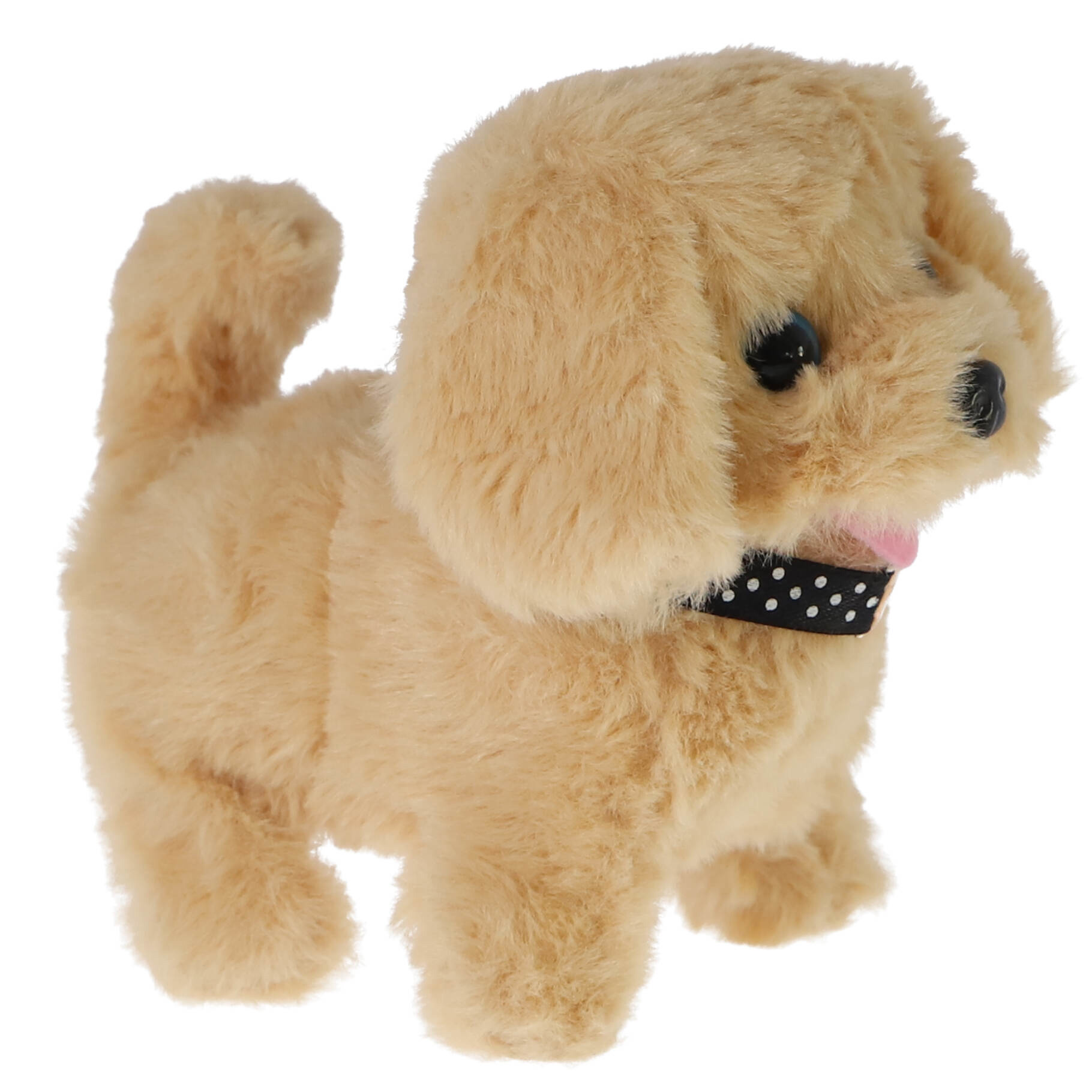 go go walkimals pluche hondje loopt en blaft,  licht bruin