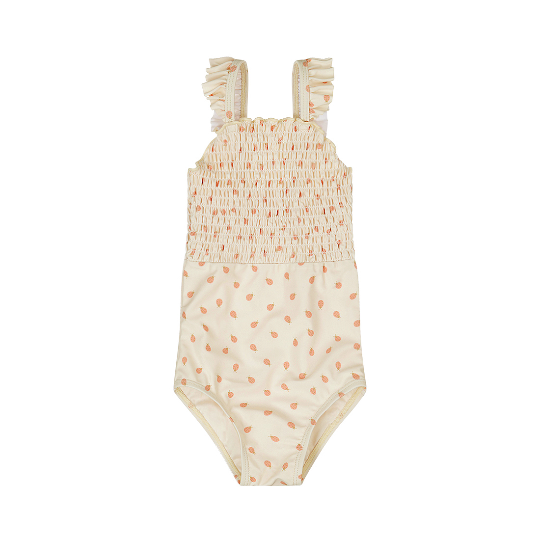 Dirkje meisjes badpak off white lieveheersbeestje 98/104
