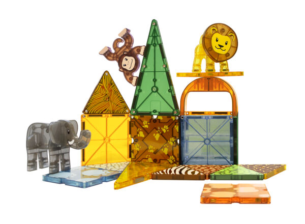  Magna Tiles Safari Animals 25 stuks, magnetisch speelgoed