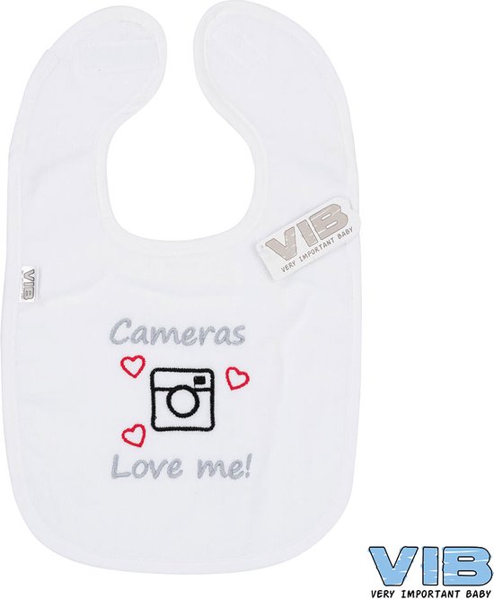 VIB® - Slabbetje Luxe velours - Cameras Love me