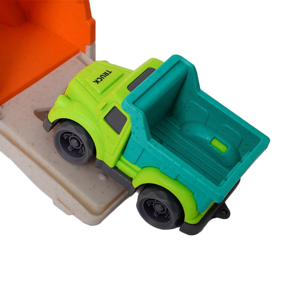 BIOplastic Vormenstoof Truck met Kleine Vrachtauto's