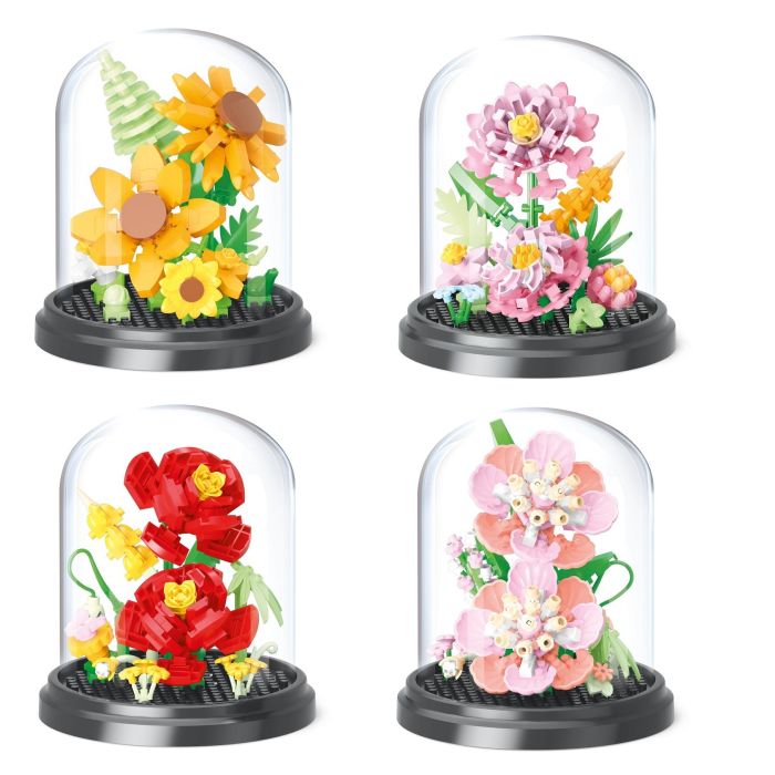 Brick garden bloem 11 cm met stolp