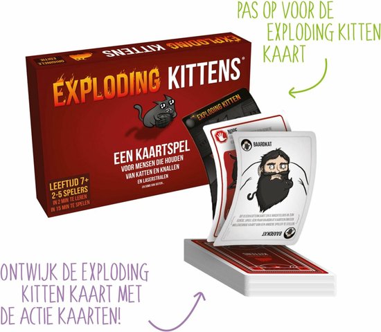 Exploding Kittens Originele Editie - Nederlandstalig Basis Kaartspel