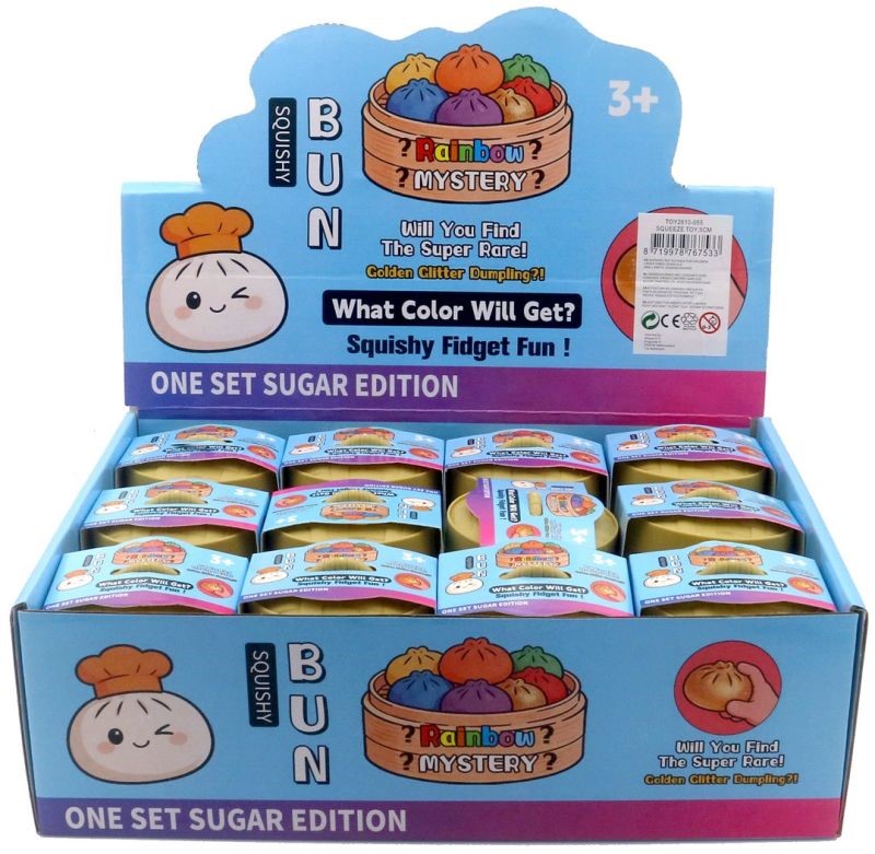 fidget Squishy Dumpling glitter 5.5 cm x 3 cm mystery